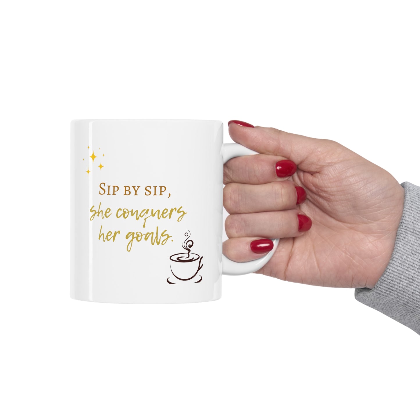 Ceramic Mug 11oz - Conquer your Goals